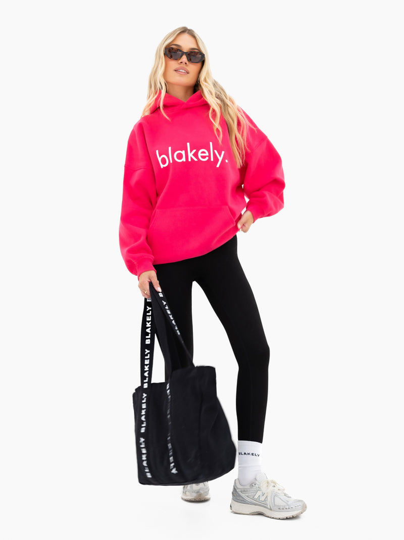 Lila Oversized Hoodie - Neon Pink