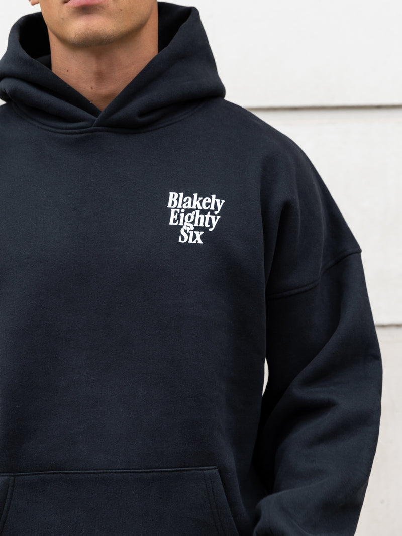 Luke Relaxed Hoodie - Black