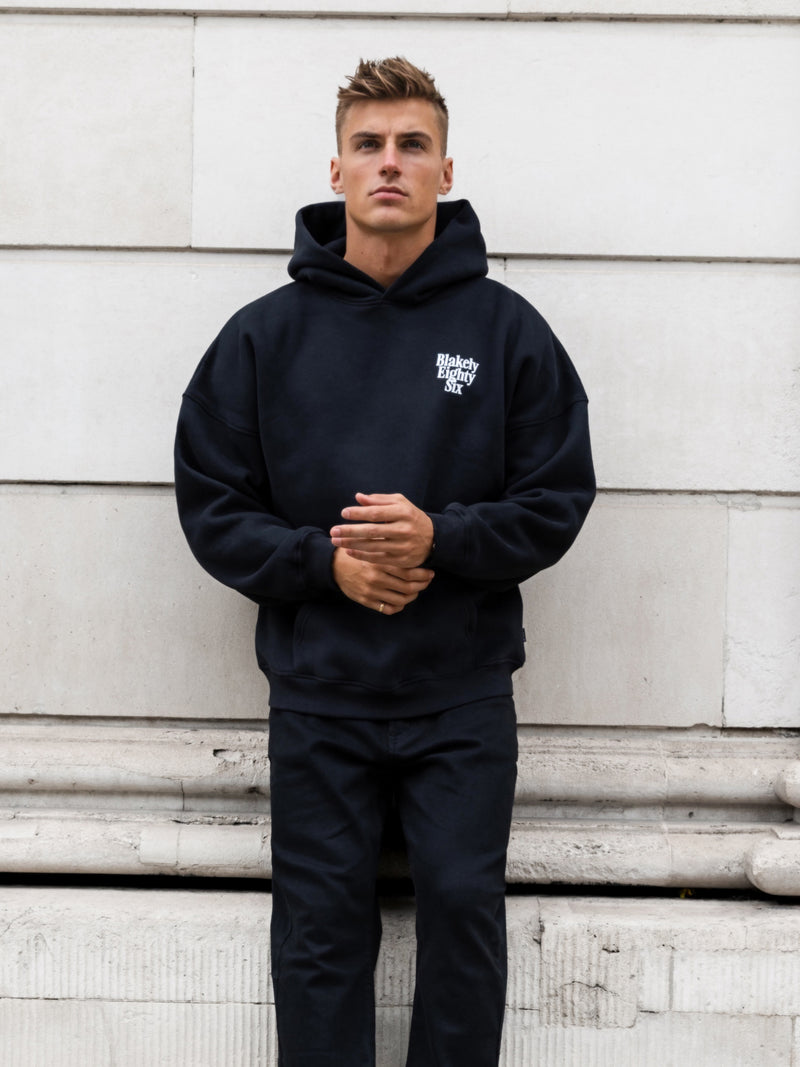 Luke Relaxed Hoodie - Black