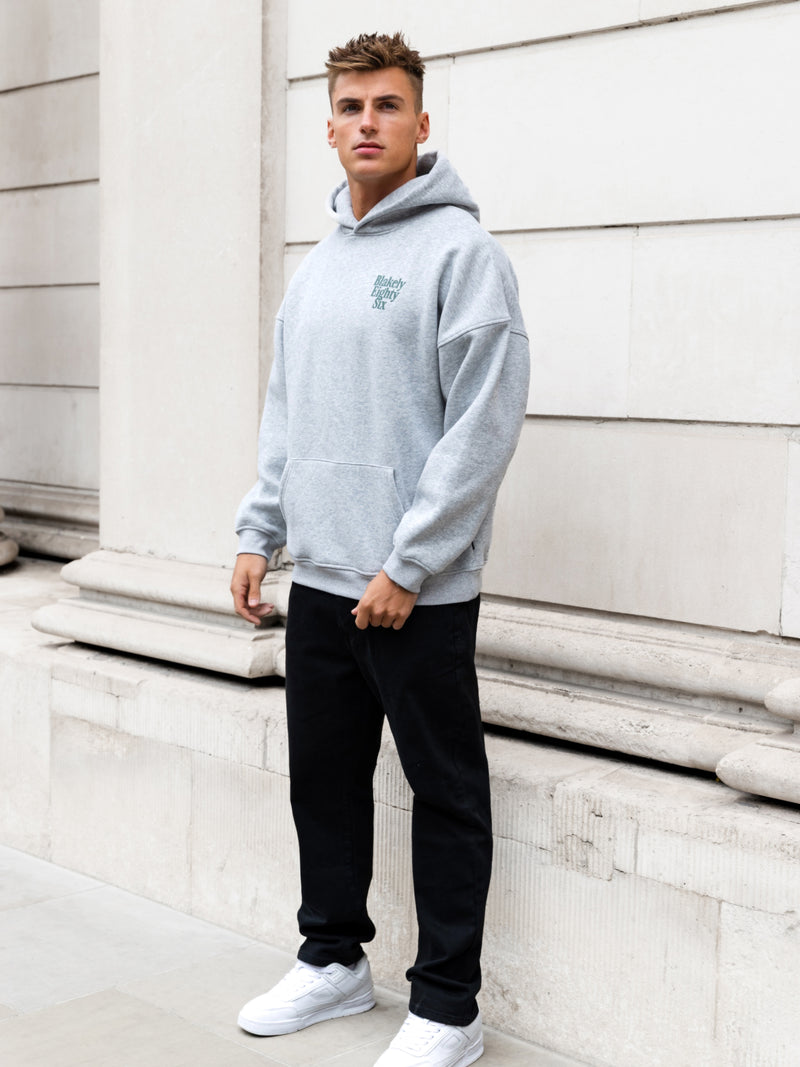 Luke Relaxed Hoodie - Marl Grey