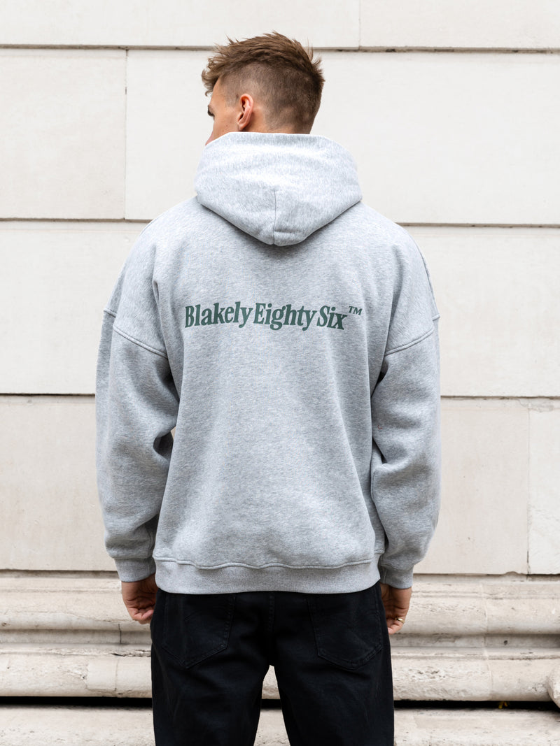 Luke Relaxed Hoodie - Marl Grey