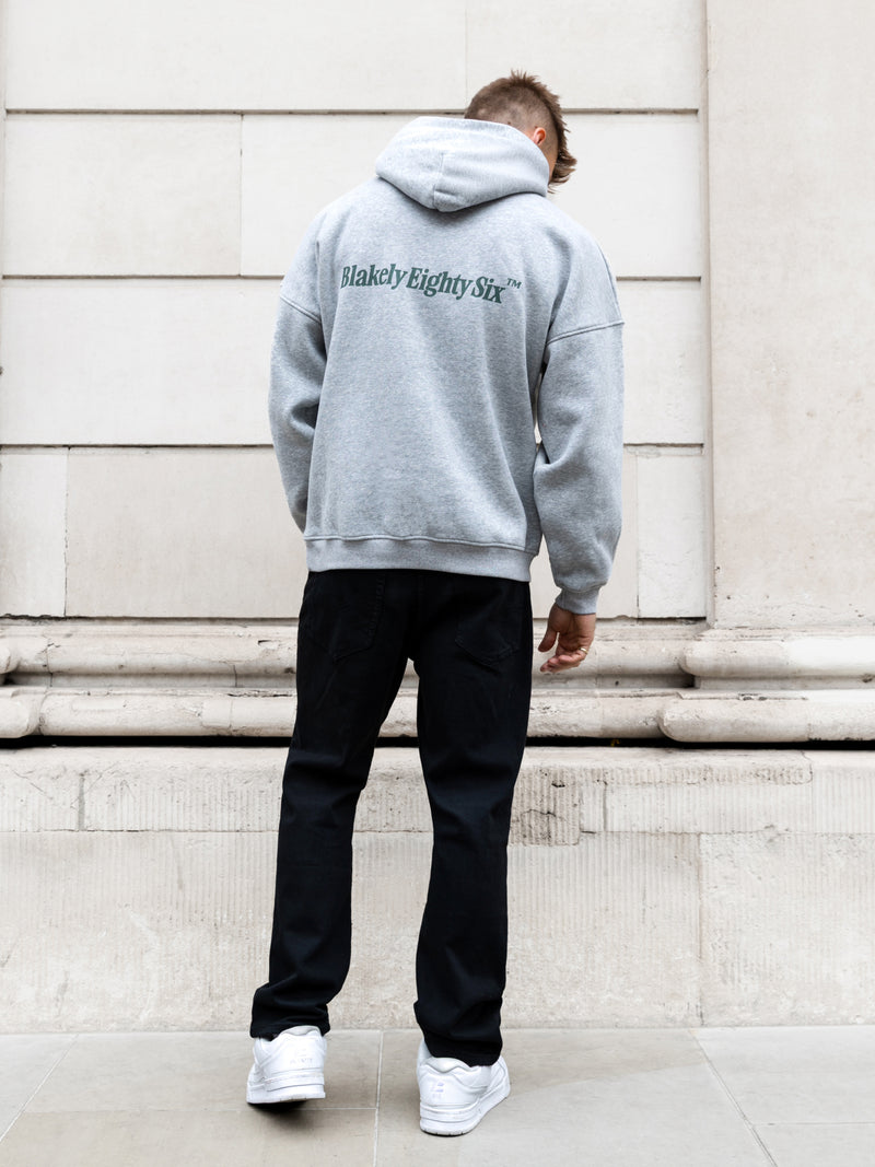 Luke Relaxed Hoodie - Marl Grey