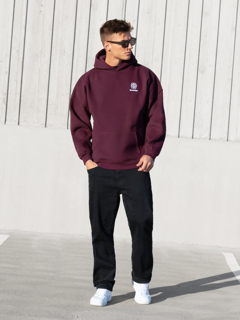 Mateo Relaxed Hoodie - Deep Burgundy
