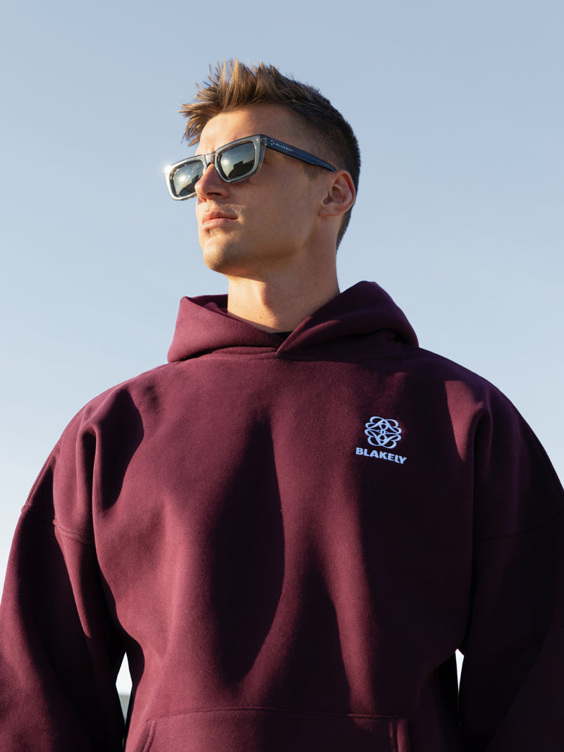 Mateo Relaxed Hoodie - Deep Burgundy