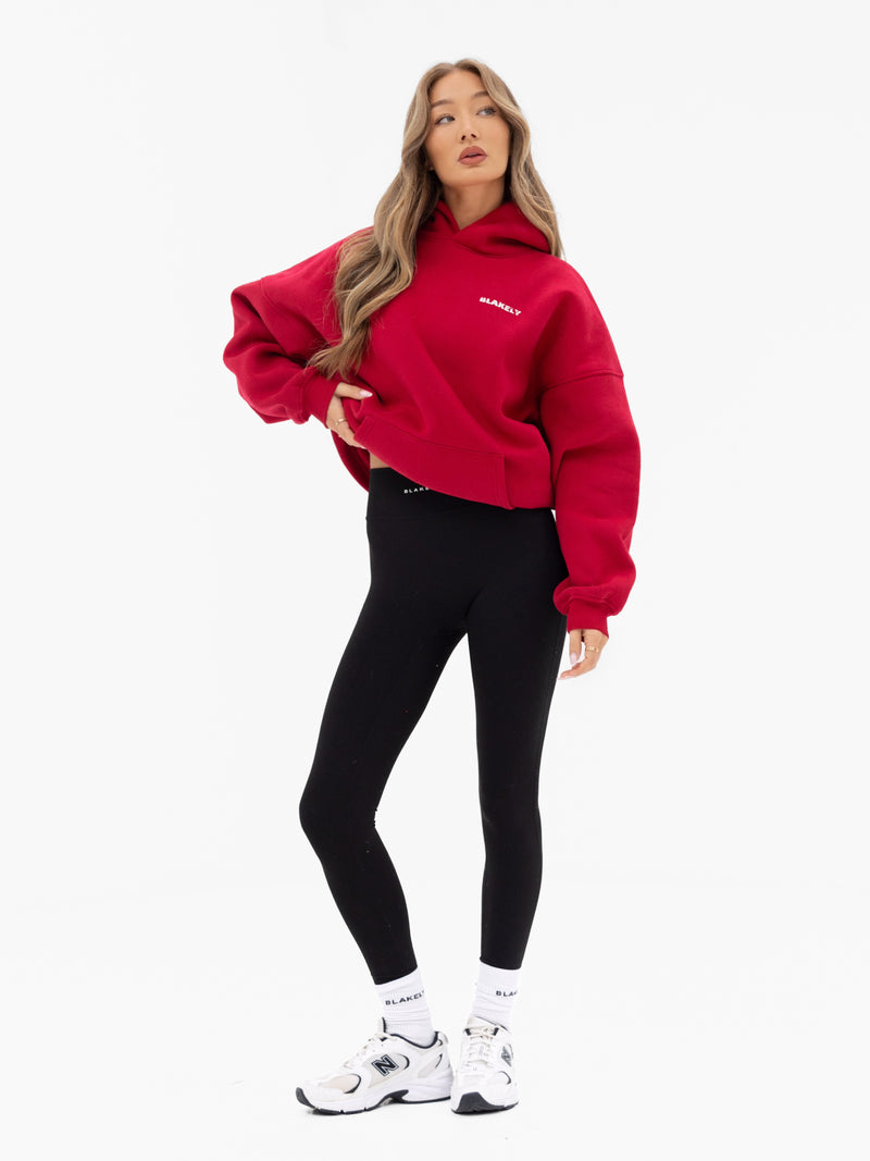 Sloane Ski Oversized Hoodie - Cherry Red