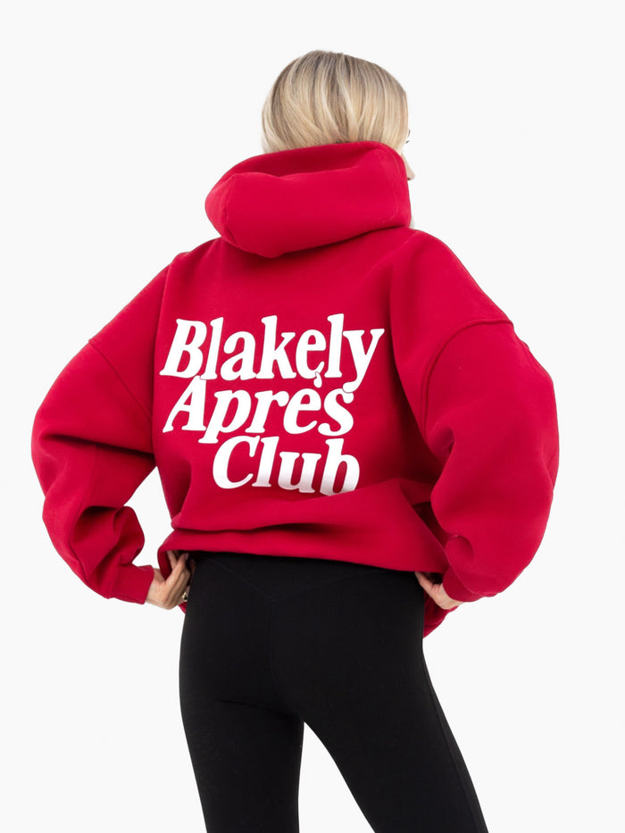 Saskia Oversized Hoodie - Cherry Red