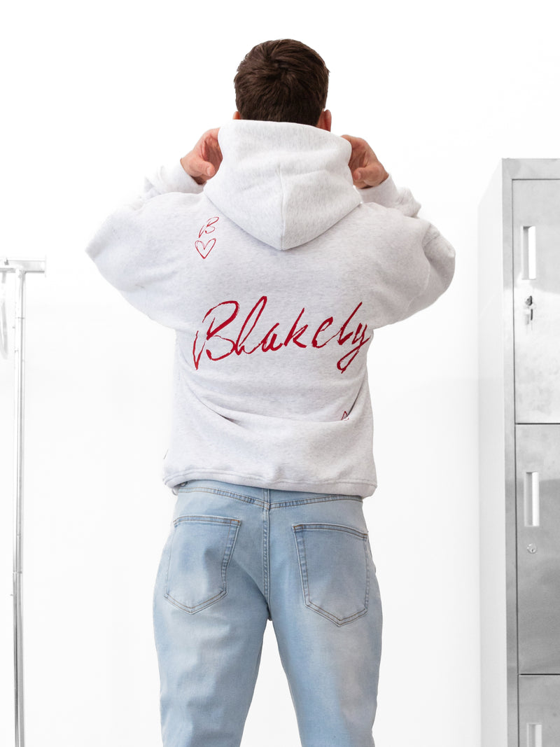 Amos Relaxed Hoodie - Marl White