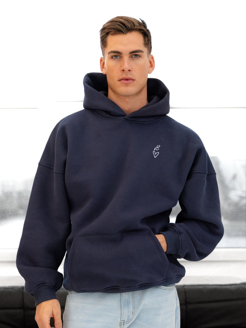 Amos Relaxed Hoodie - True Navy