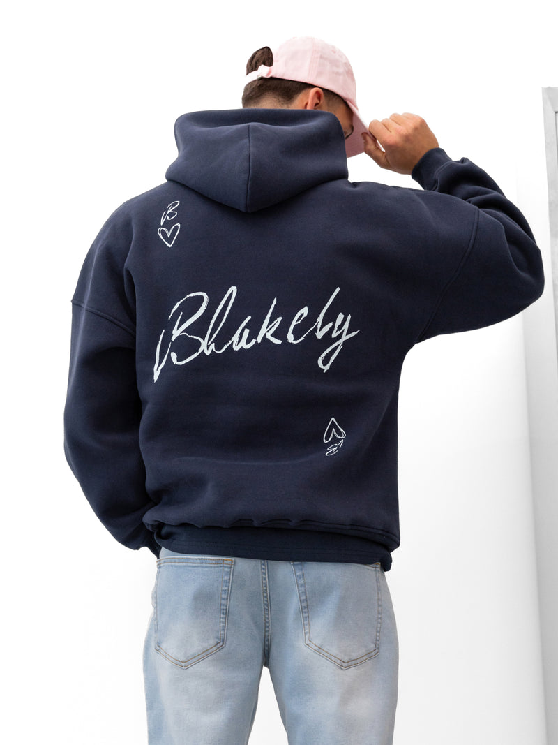 Amos Relaxed Hoodie - True Navy