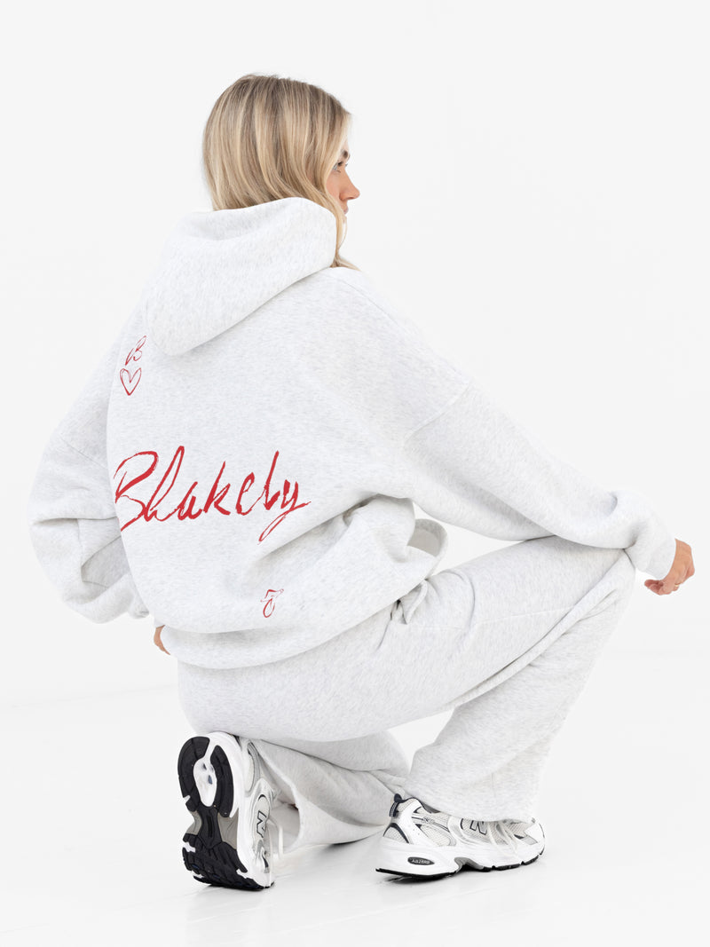 Esme Oversized Hoodie - Marl White