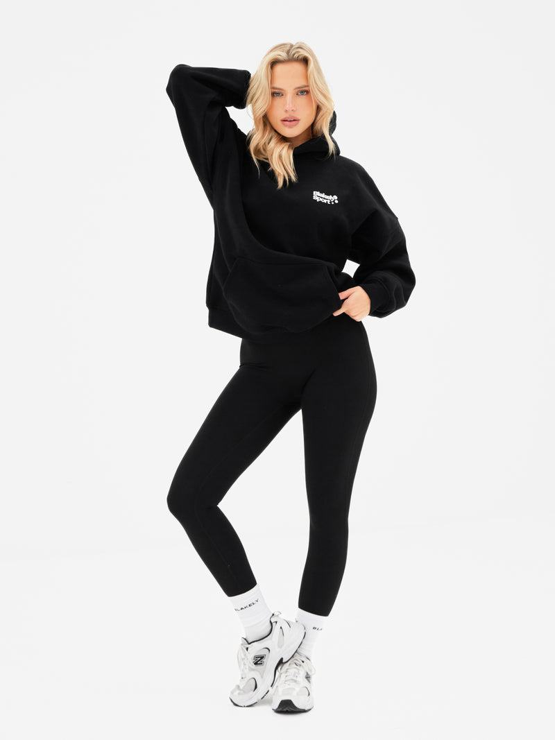 Motion Oversized Hoodie - Black