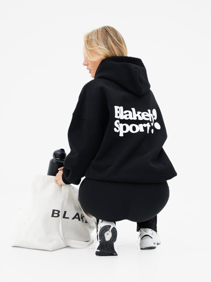 Motion Oversized Hoodie - Black