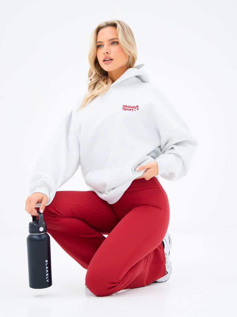 Motion Oversized Hoodie - Marl White