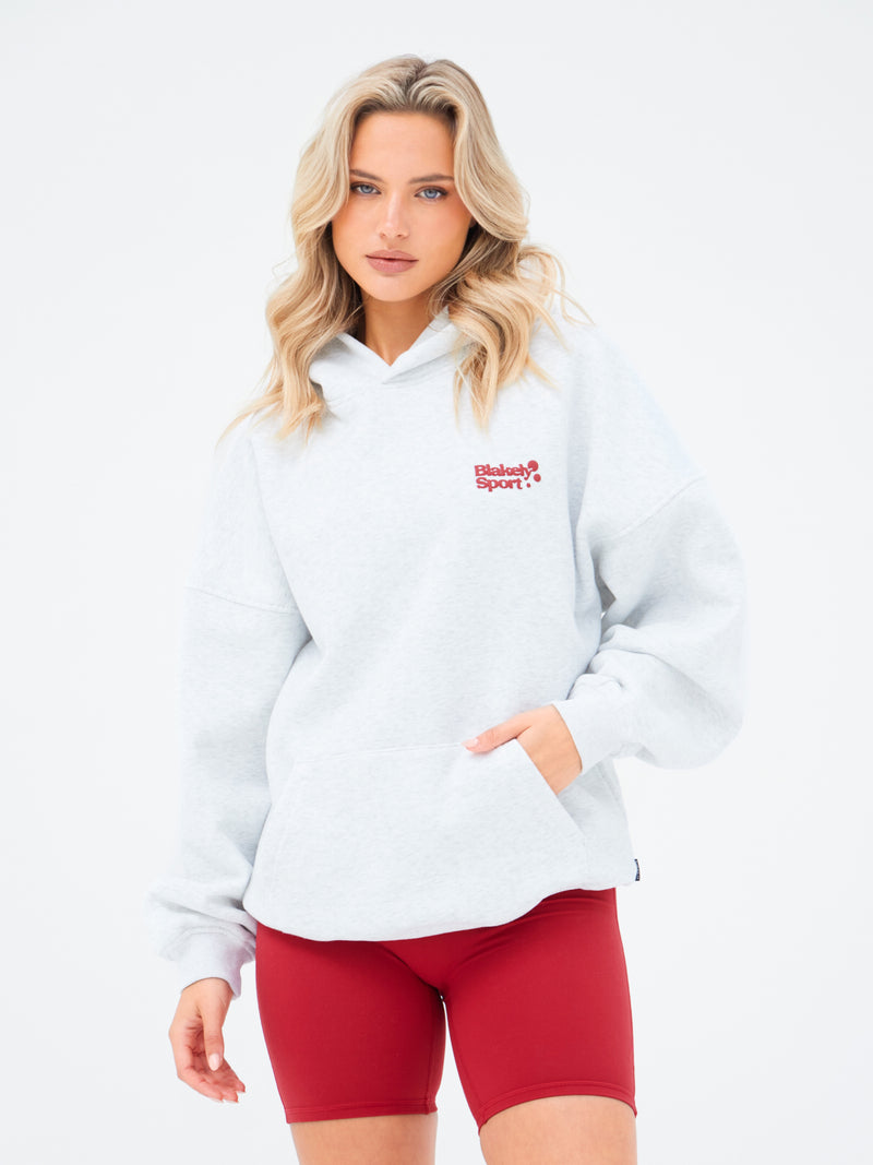 Motion Oversized Hoodie - Marl White