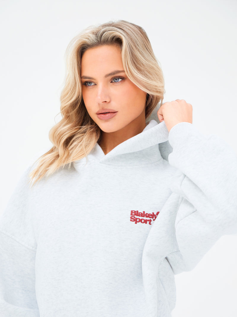 Motion Oversized Hoodie - Marl White