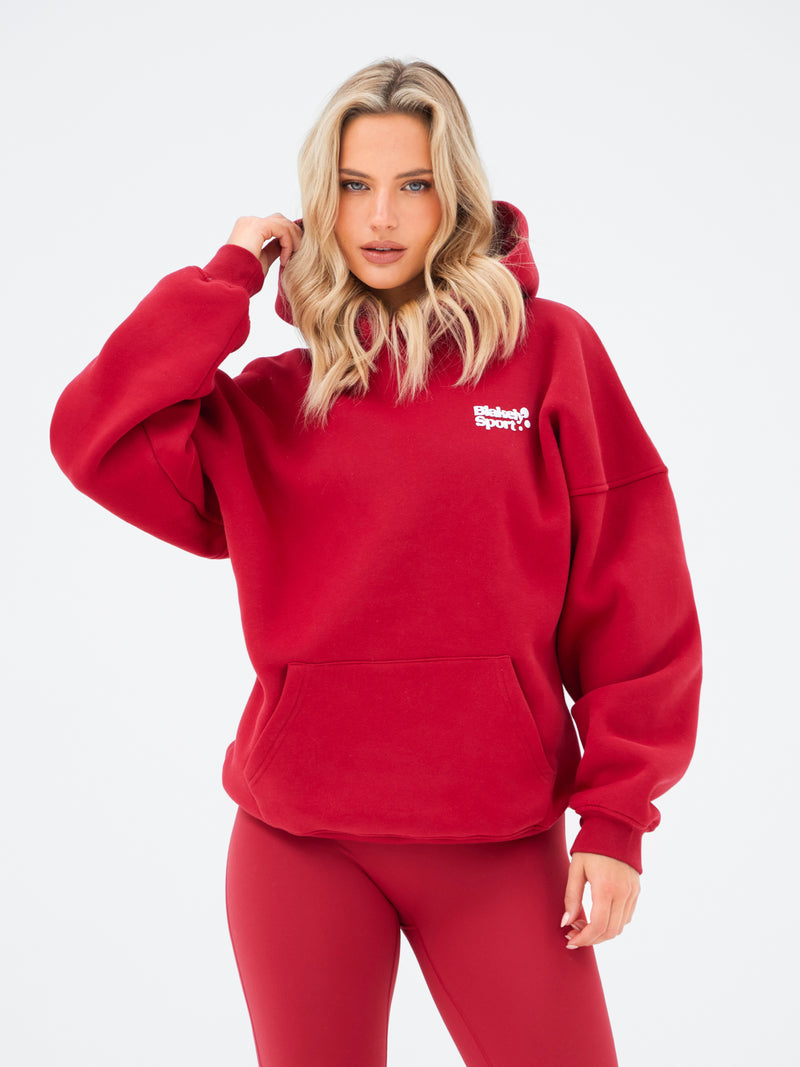 Motion Oversized Hoodie - Cherry Red