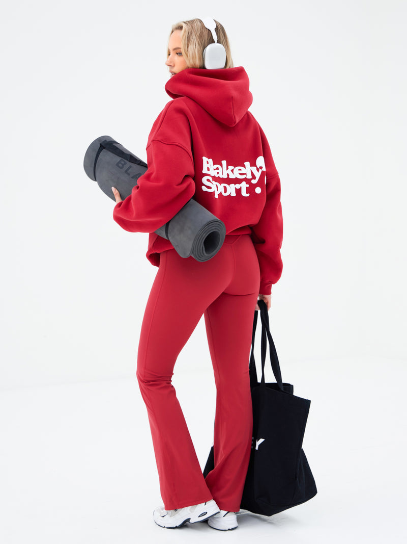Motion Oversized Hoodie - Cherry Red