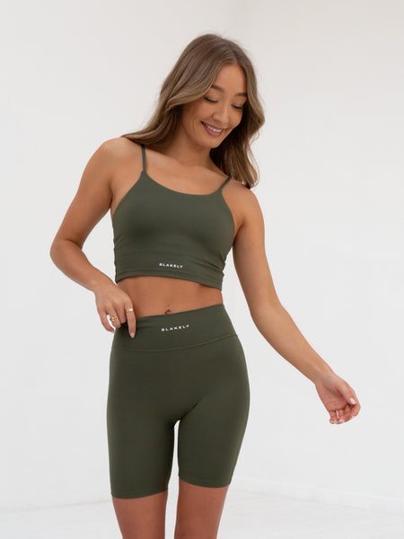 Buy Blakely Clothing Womens Ultimate Active Bra - Khaki Green – Blakely  Clothing US