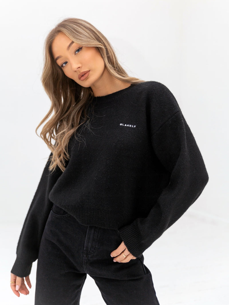 Elara Knitted Jumper - Black