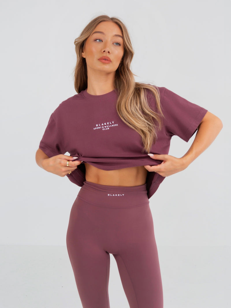 Ultimate Cropped T-Shirt - Burgundy