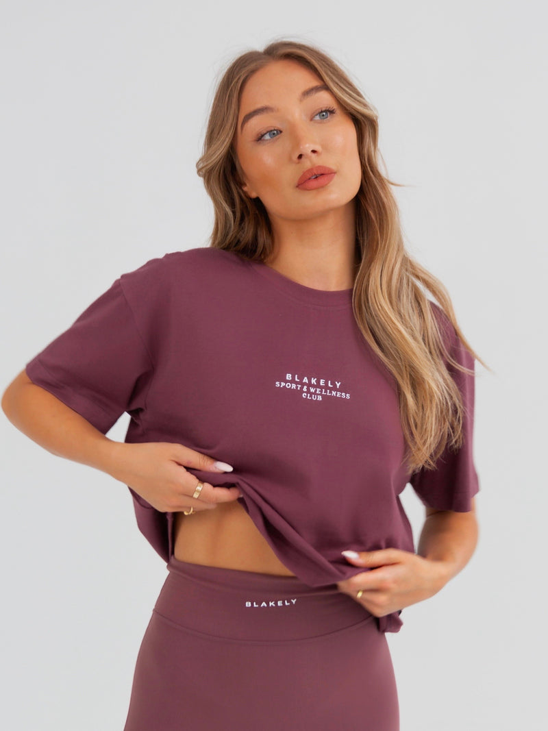 Ultimate Cropped T-Shirt - Burgundy