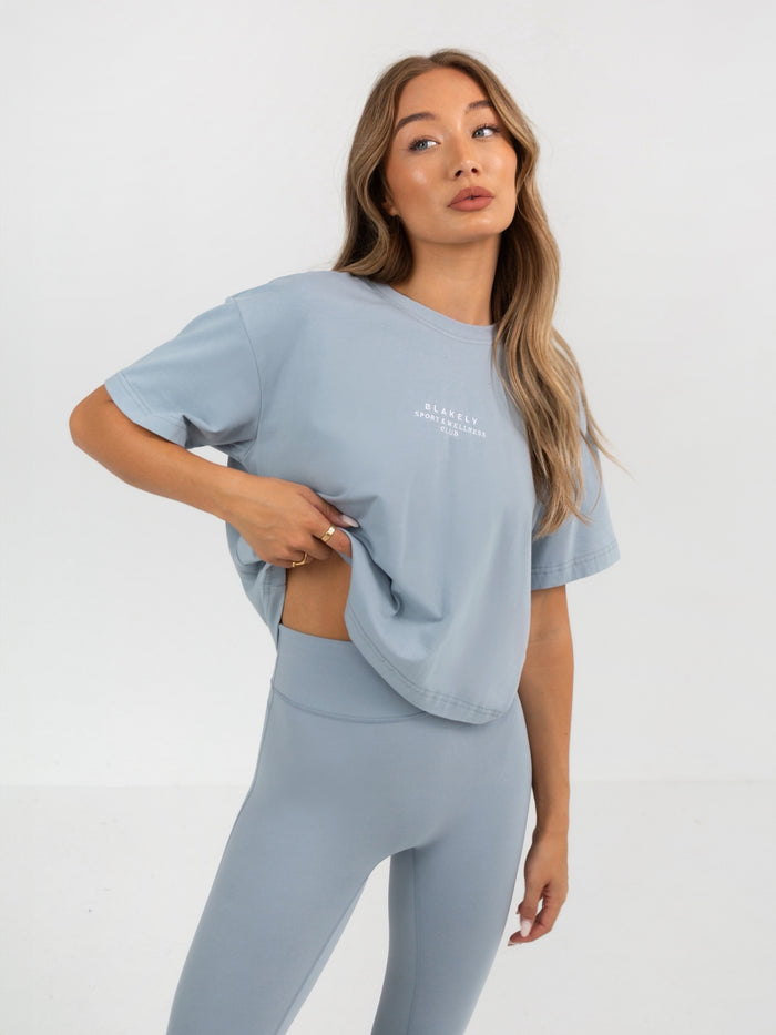 Ultimate Cropped T-Shirt - Ice Blue