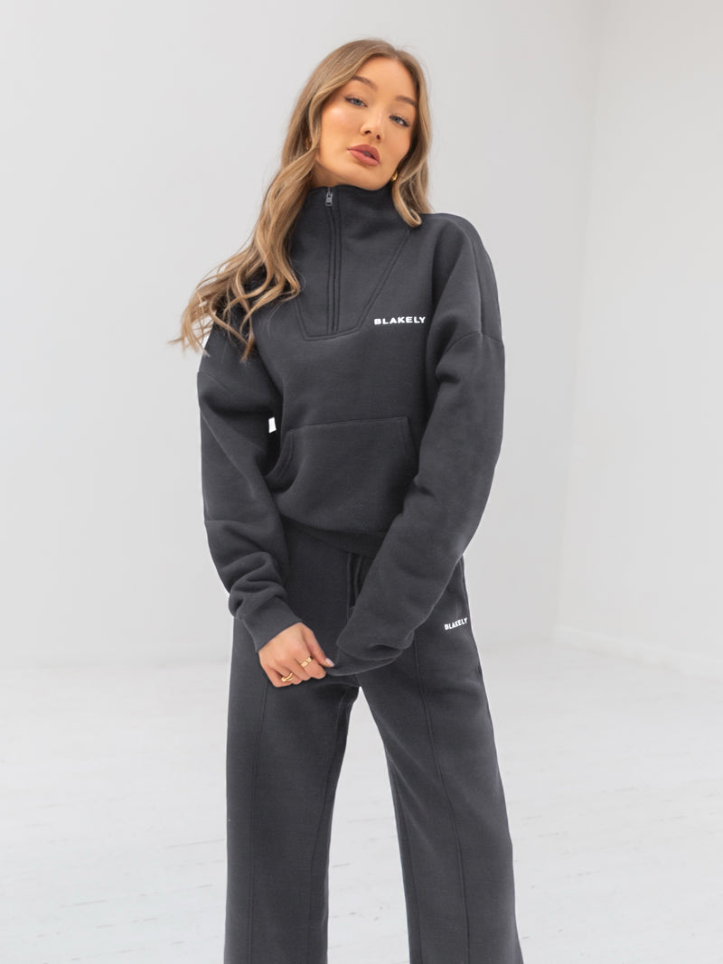 Everyday 1/4 Zip Jumper - Charcoal