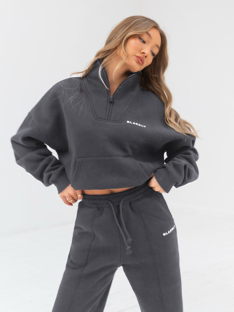 Everyday 1/4 Zip Jumper - Charcoal