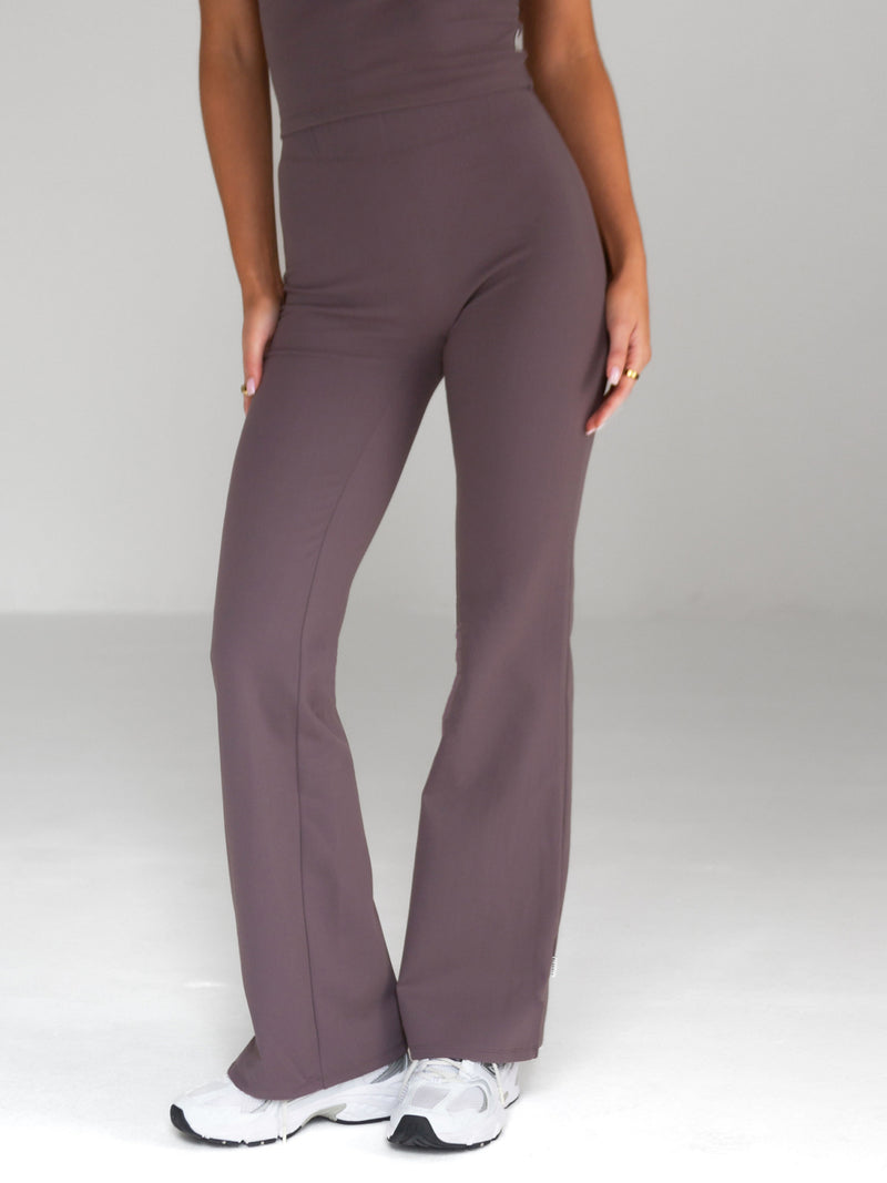 Alessia Flared Trousers - Mocha