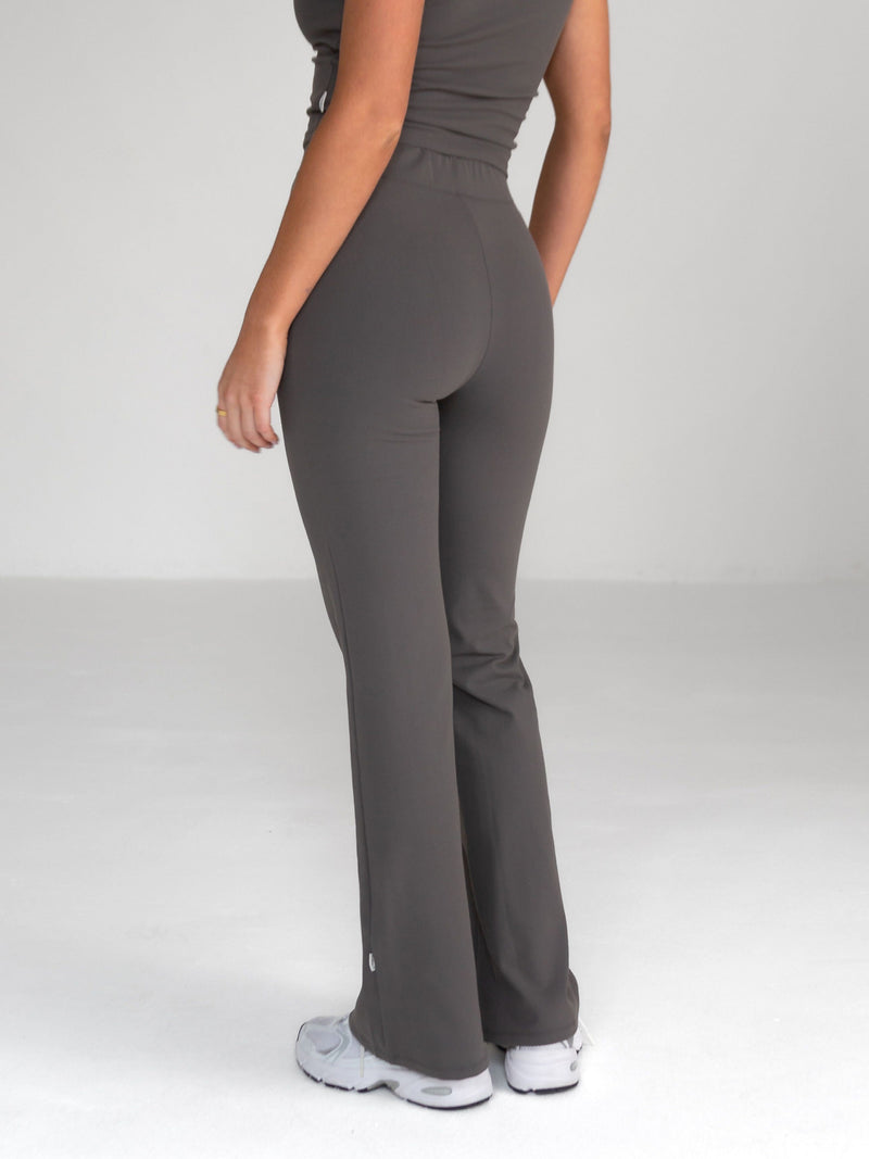Alessia Flared Trousers - Charcoal