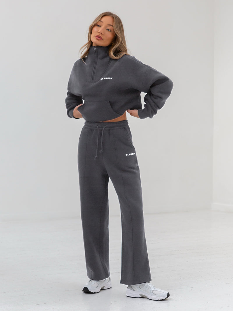 Everyday Wide Leg Sweatpants - Charcoal