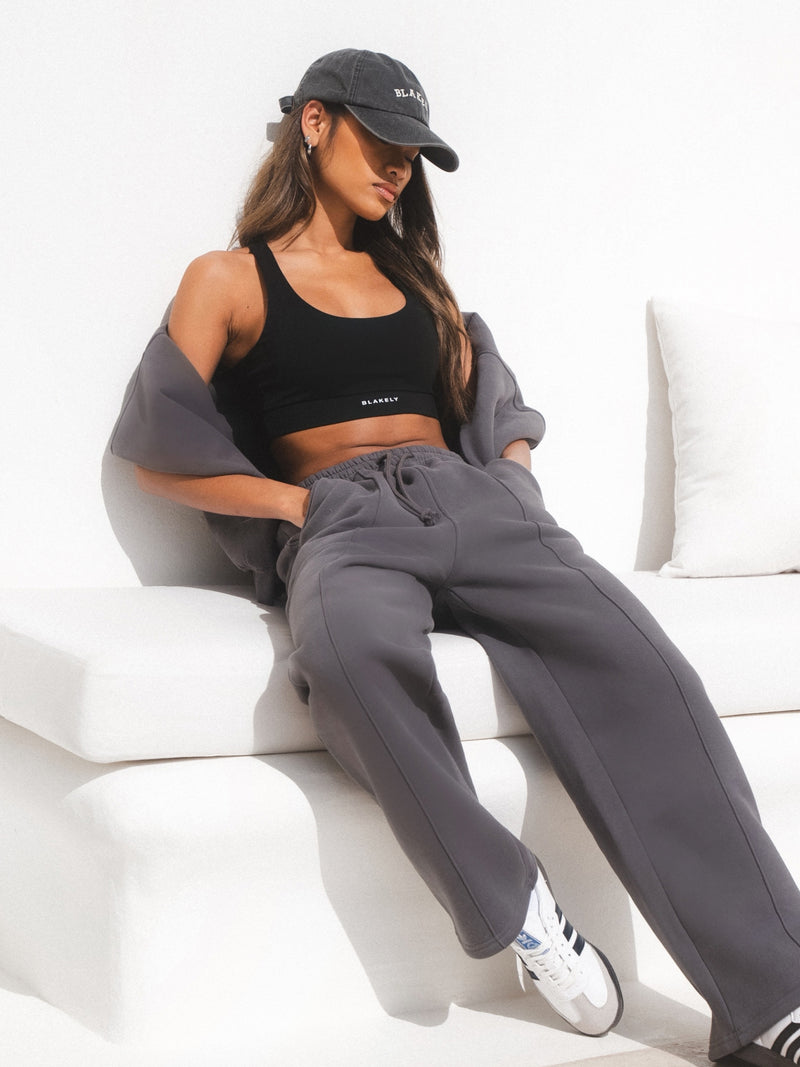 Everyday Wide Leg Sweatpants - Charcoal