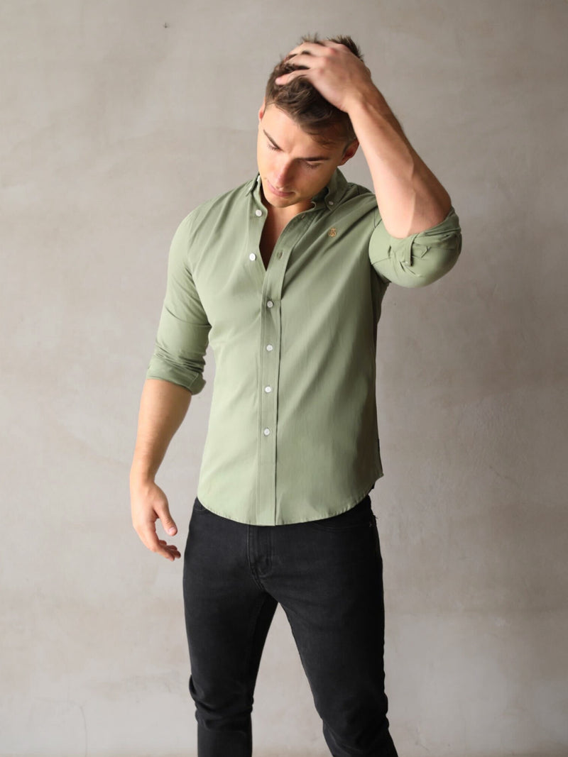 Vienna Slim Fit Shirt - Fern Green