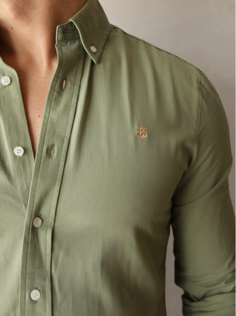 Vienna Slim Fit Shirt - Fern Green