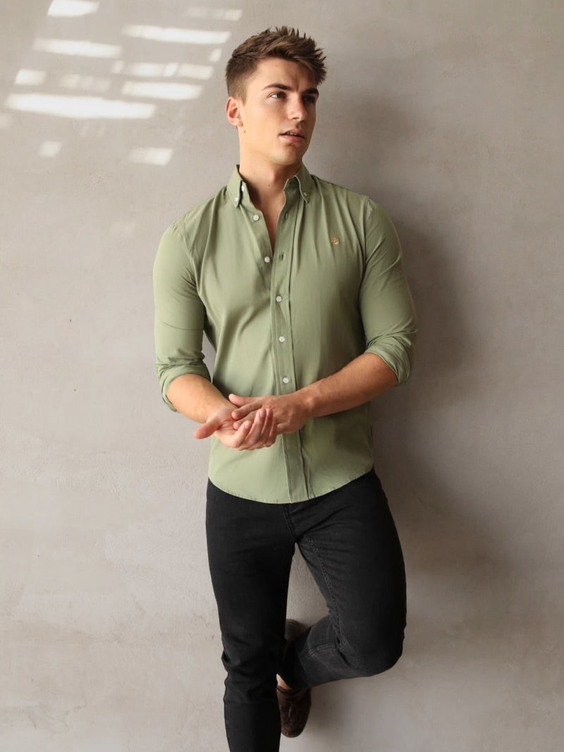 Vienna Slim Fit Shirt - Fern Green