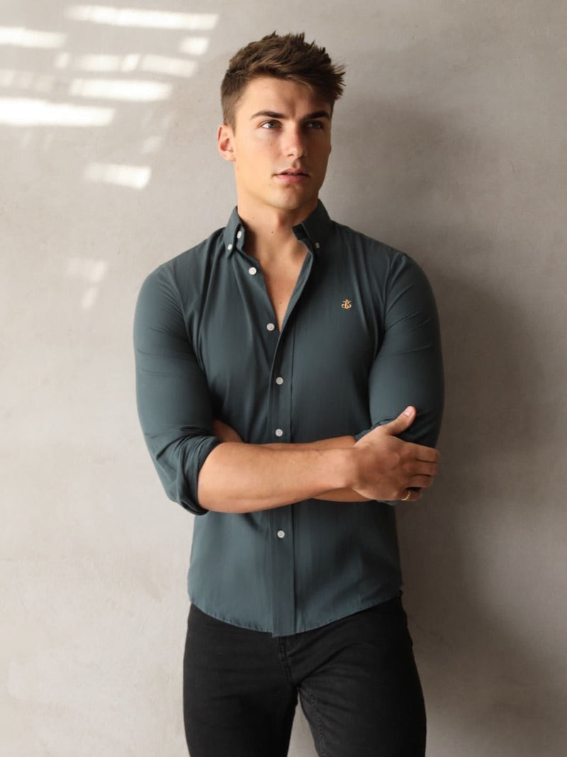 Vienna Slim Fit Shirt - Teal