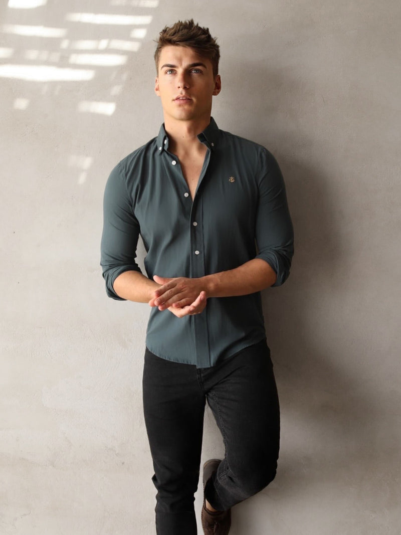 Vienna Slim Fit Shirt - Teal