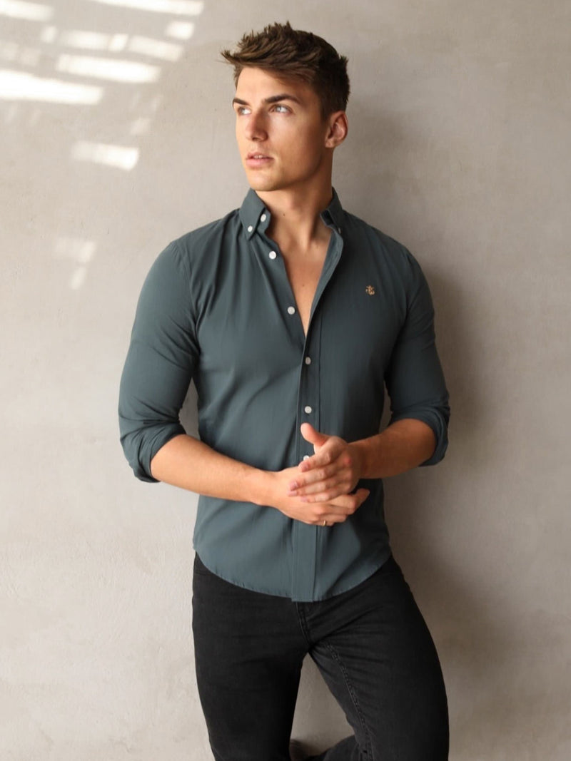 Vienna Slim Fit Shirt - Teal