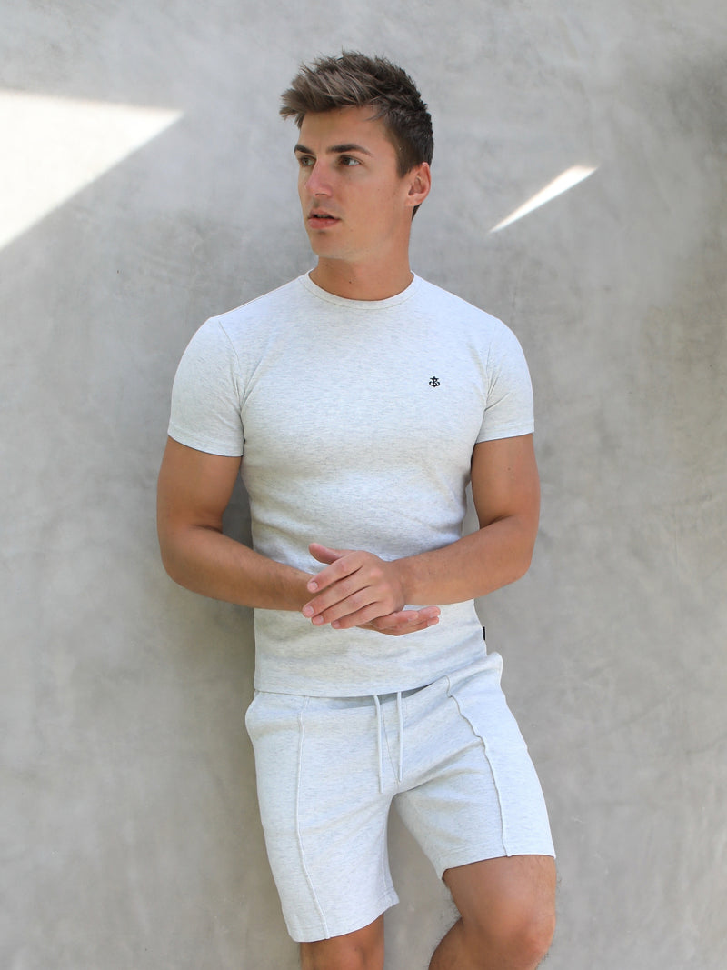 Verona Slim T-Shirt - Marl White