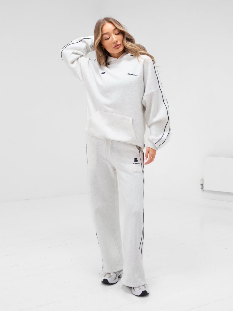 Apex Wide Leg Sweatpants - Marl White