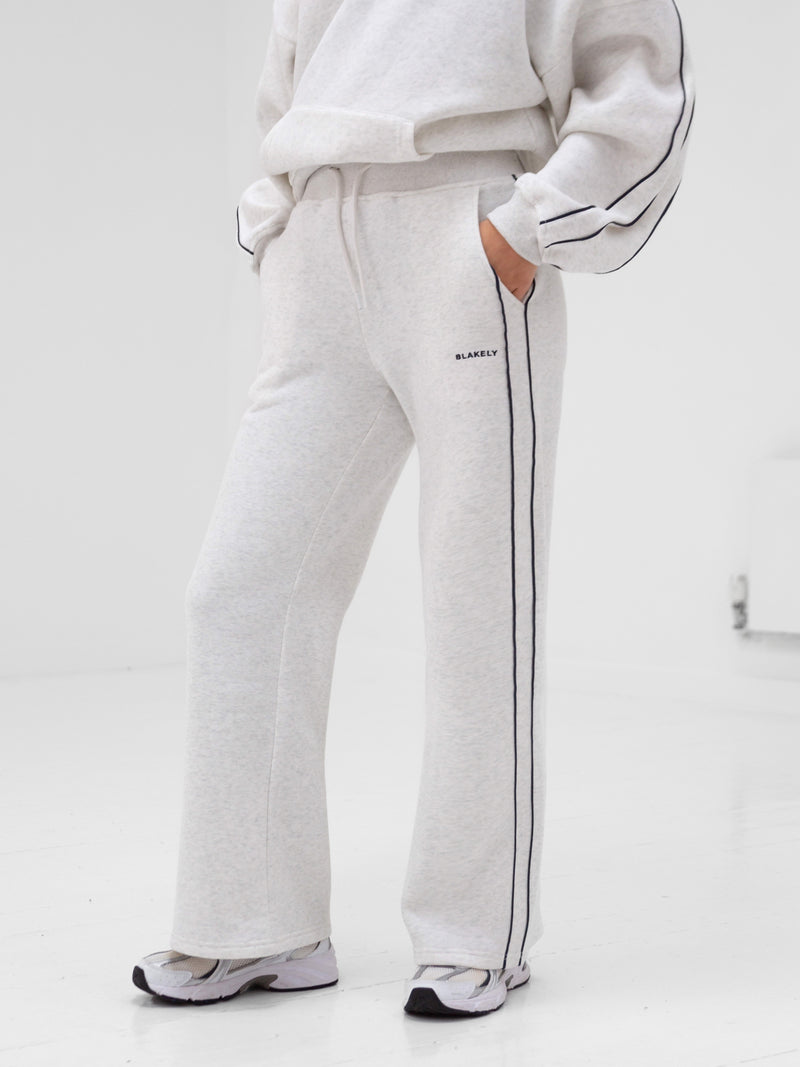 Apex Wide Leg Sweatpants - Marl White
