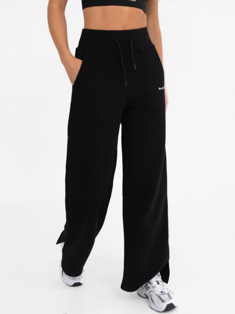 Soho Wide Leg Sweatpants - Black