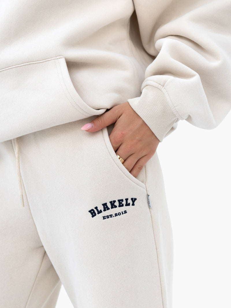 Heritage Wide Leg Sweatpants - Chalk