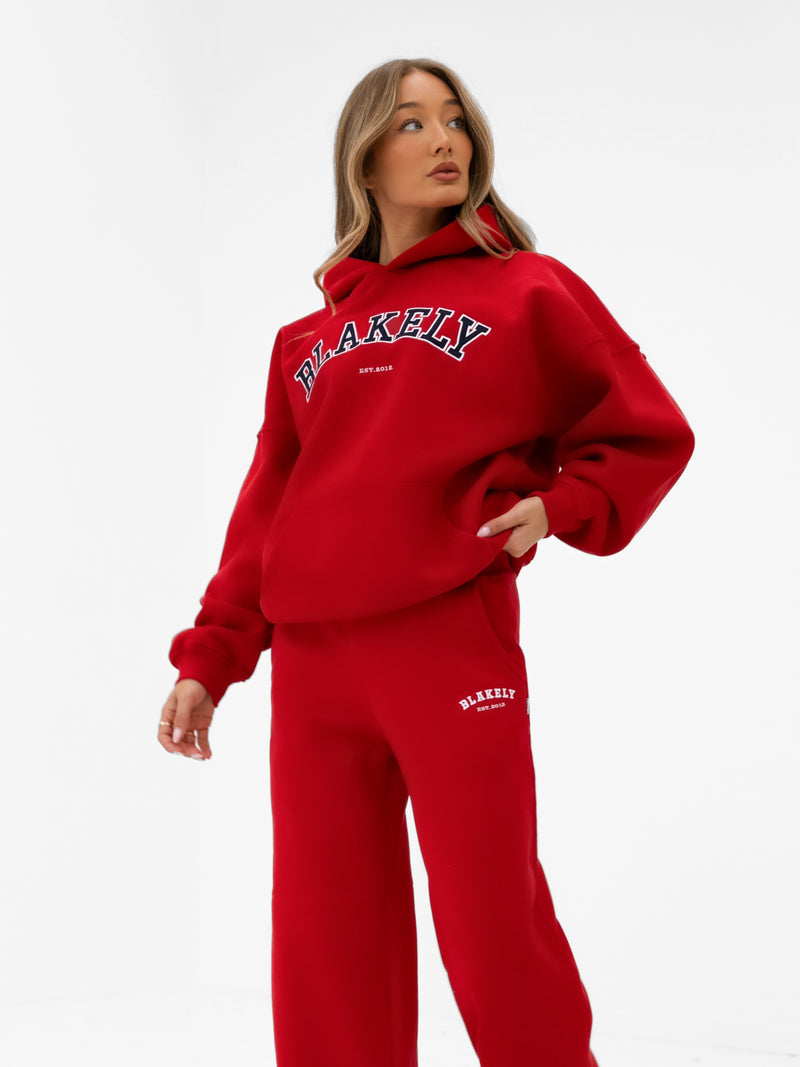 Heritage Wide Leg Sweatpants - Chilli Red