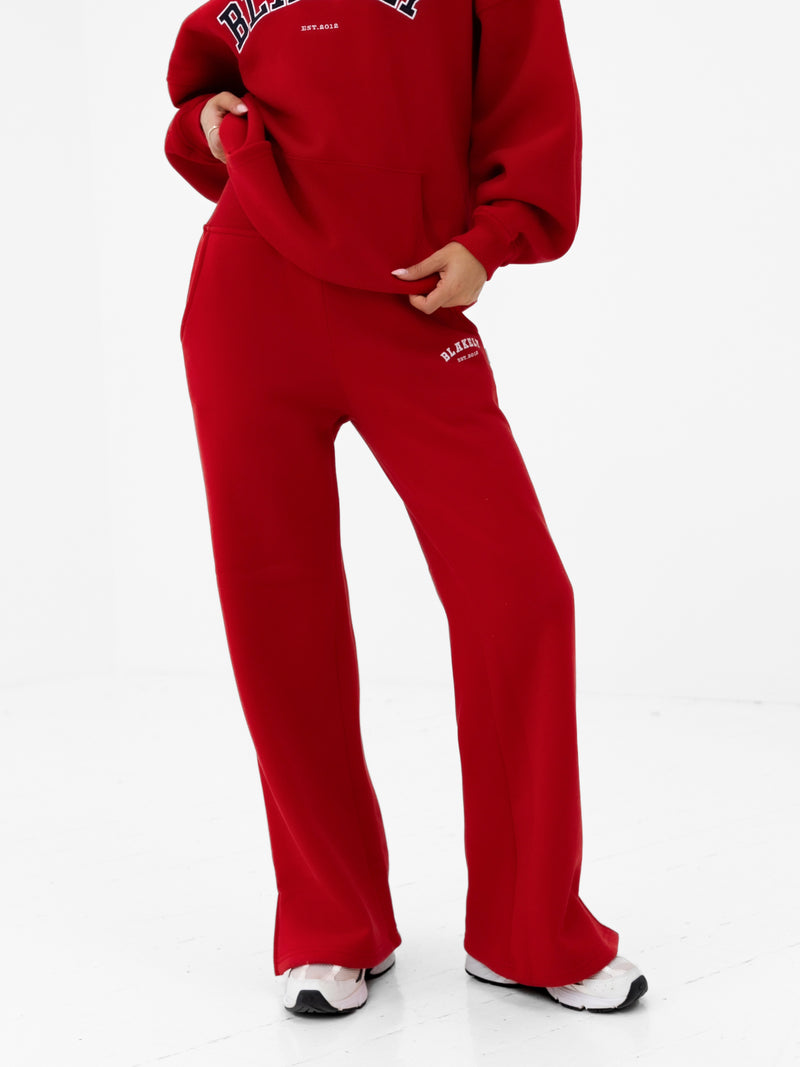 Heritage Wide Leg Sweatpants - Chilli Red