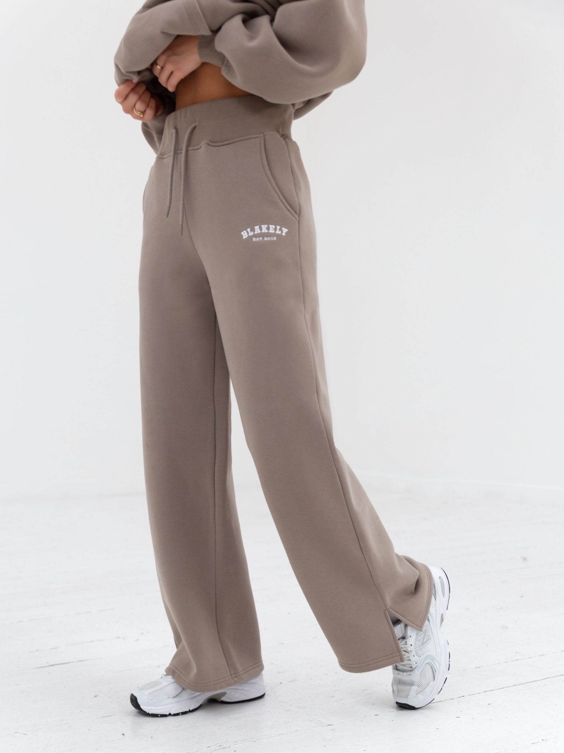 Buy Blakely Womens Light Beige Varsity Wide Leg Sweatpants | Free delivery  on orders over £70 – Blakely Clothing