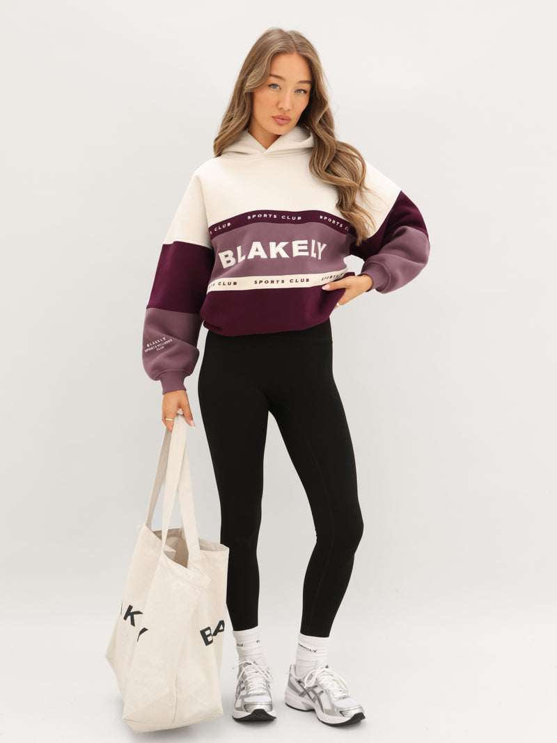 Alpine Oversized Hoodie - Dark Cherry & Washed Plum