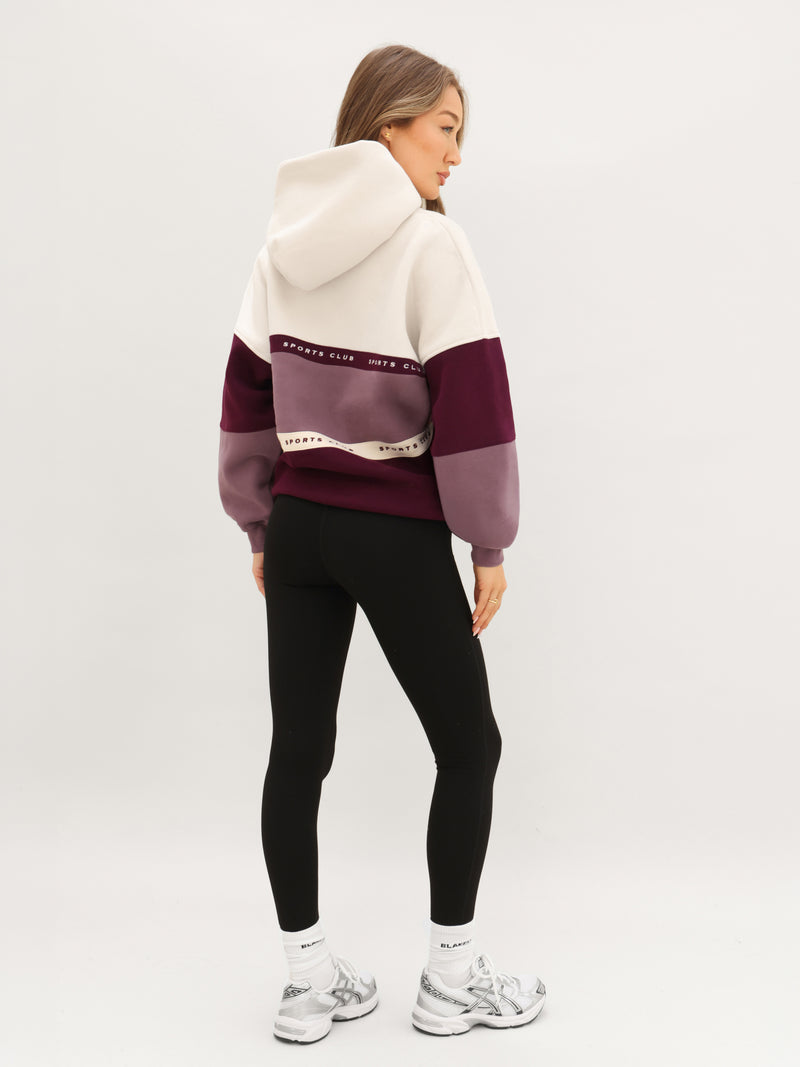 Alpine Oversized Hoodie - Dark Cherry & Washed Plum