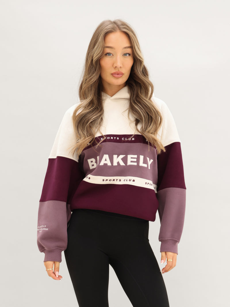 Alpine Oversized Hoodie - Dark Cherry & Washed Plum