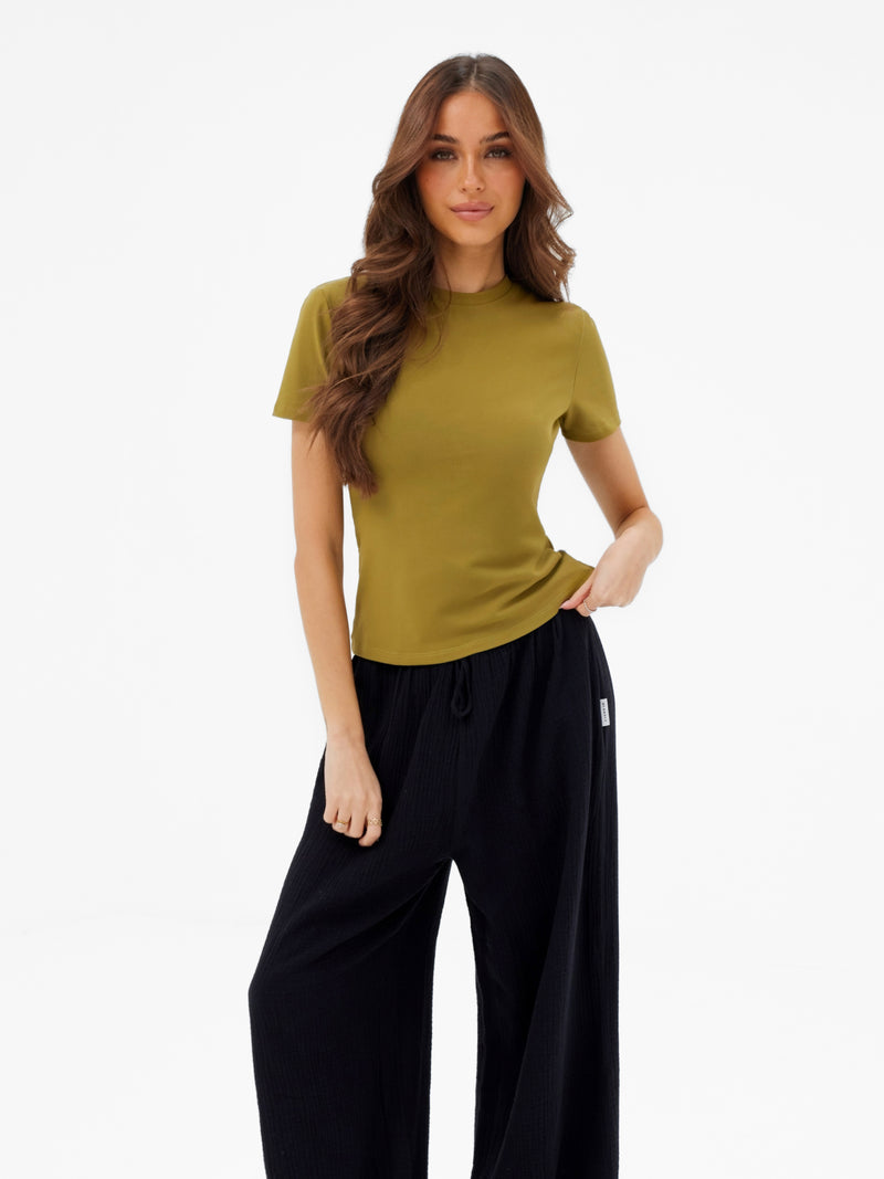 Lucia Baby Tee - Deep Olive